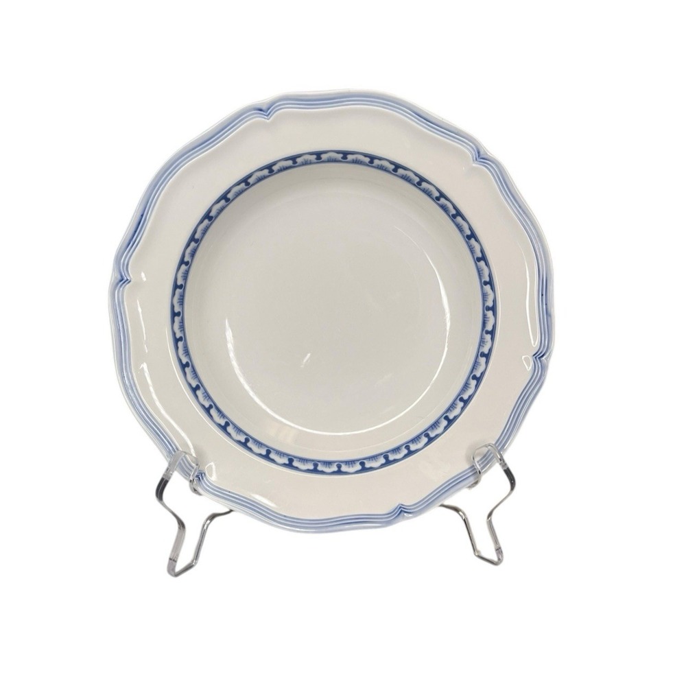 Villeroy & Boch Casa‎ Azul Rimmed Cereal Bowl Soup Pasta Blue Border